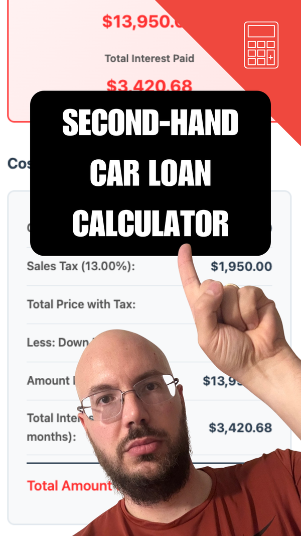 Canadian Second-Hand Car Loan Calculator